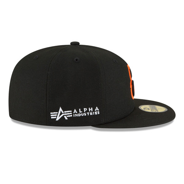 Baltimore Orioles ALPHA INDUSTRIES X Exclusive New Era 59Fifty Fitted Hat - Black/Army UV