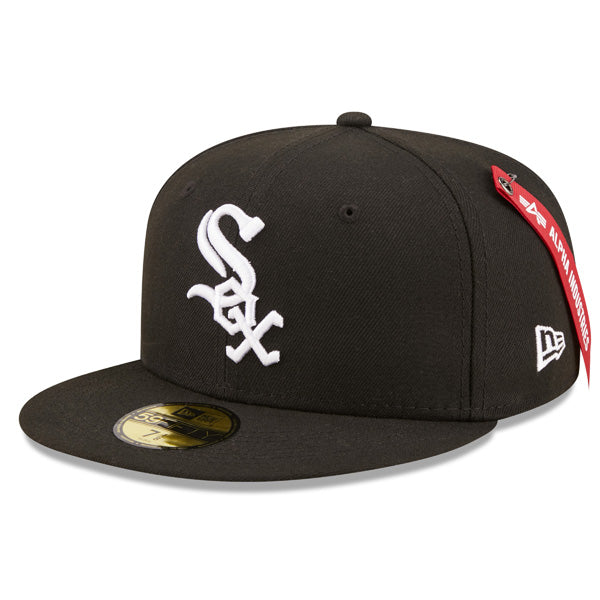 Chicago White Sox ALPHA INDUSTRIES X Exclusive New Era 59Fifty Fitted Hat - Black/UV