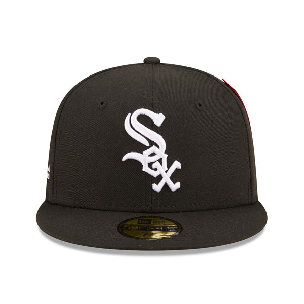 Chicago White Sox ALPHA INDUSTRIES X Exclusive New Era 59Fifty Fitted Hat - Black/UV