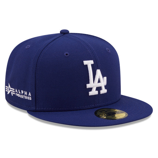 Los Angeles Dodgers ALPHA INDUSTRIES X Exclusive New Era 59Fifty Fitted Hat - Royal/Army UV