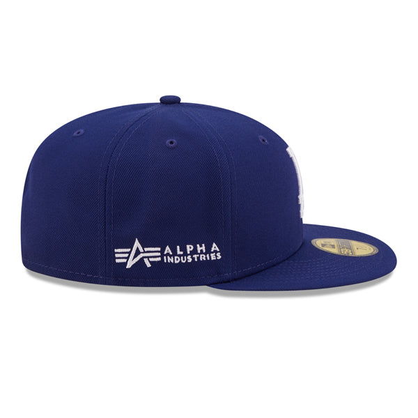 Los Angeles Dodgers ALPHA INDUSTRIES X Exclusive New Era 59Fifty Fitted Hat - Royal/Army UV