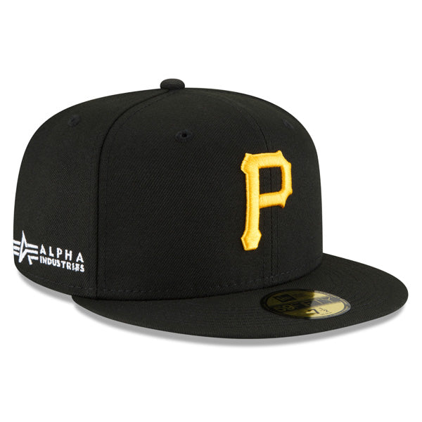 Pittsburgh Pirates ALPHA INDUSTRIES X Exclusive New Era 59Fifty Fitted Hat - Black/Army UV