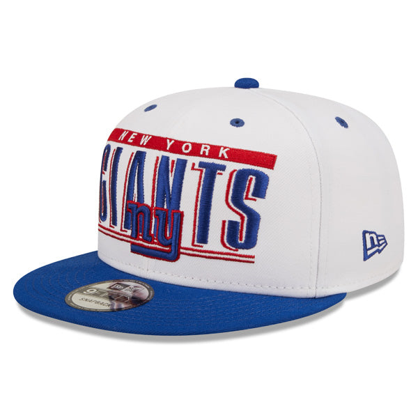 New York Giants New Era RETRO TITLE 9Fifty Snapback NFL Hat - White/Blue