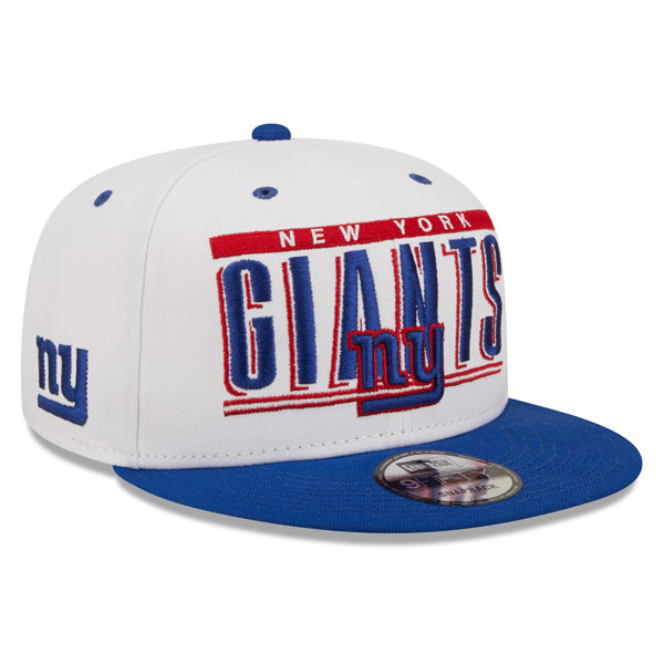 New York Giants New Era RETRO TITLE 9Fifty Snapback NFL Hat - White/Blue