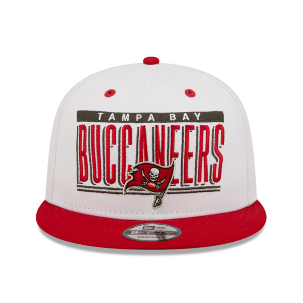 Tampa Bay Buccaneers New Era RETRO TITLE 9Fifty Snapback NFL Hat - White/Scarlet