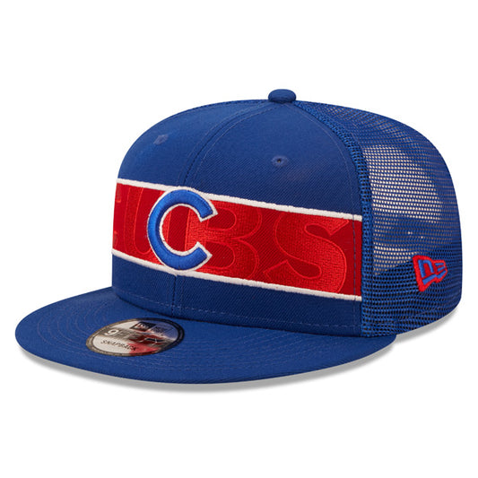 Chicago Cubs New Era MLB TONAL BAND TRUCKER 9FIFTY Snapback Hat - Royal/Red