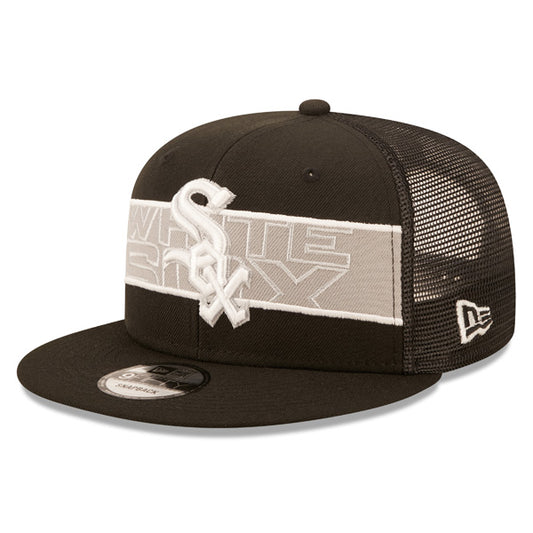 Chicago White Sox New Era MLB TONAL BAND TRUCKER 9FIFTY Snapback Hat - Black/Gray