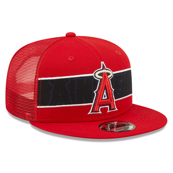 Los Angeles Angels New Era MLB TONAL BAND TRUCKER 9FIFTY Snapback Hat - Red/Navy