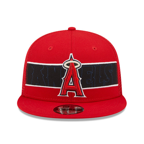 Los Angeles Angels New Era MLB TONAL BAND TRUCKER 9FIFTY Snapback Hat - Red/Navy