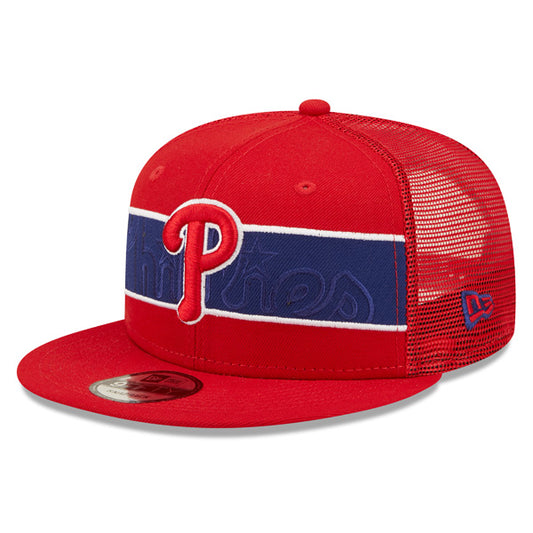 Philadelphia Phillies New Era MLB TONAL BAND TRUCKER 9FIFTY Snapback Hat - Red/Royal