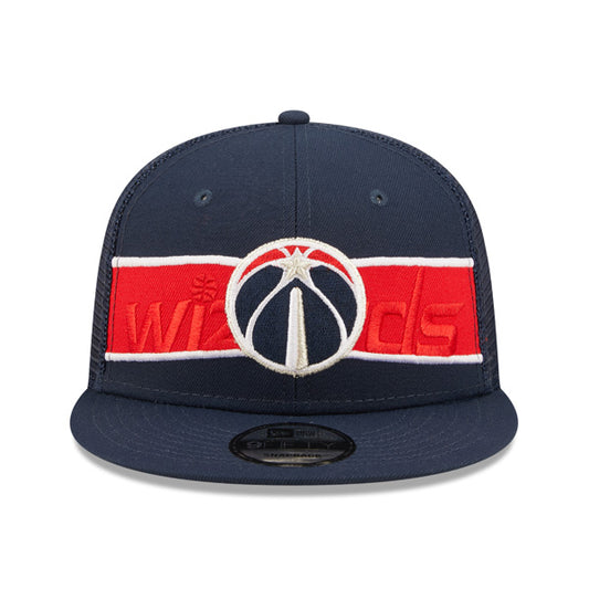 Washington Wizards New Era NBA TONAL BAND TRUCKER 9FIFTY Snapback Hat - Navy/Red