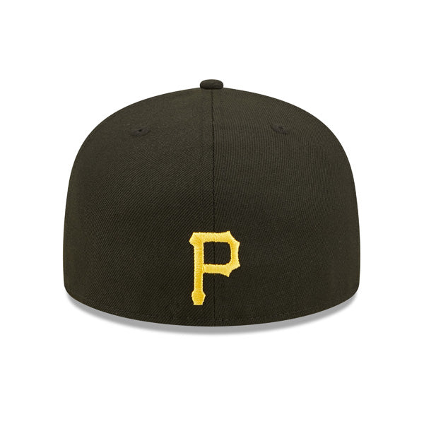 Pittsburgh Pirates New Era MLB Exclusive SPLATTER 59Fifty Fitted Hat - Black/Gray Bottom no