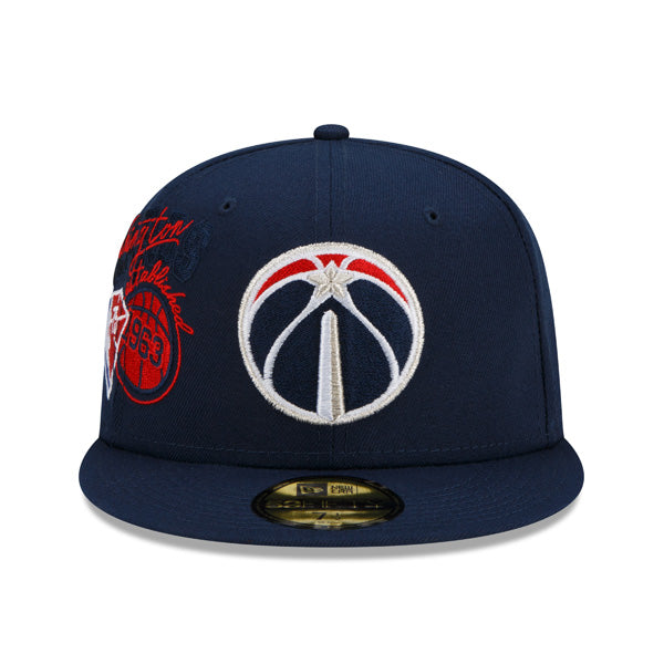 Washington Wizards New Era 2022 BACK HALF NBA 59Fifty Fitted Hat - Navy/Gray Bottom