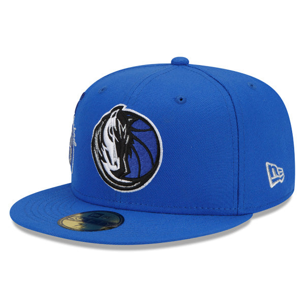 Dallas Mavericks New Era 2022 BACK HALF NBA 59Fifty Fitted Hat - Royal/Gray Bottom
