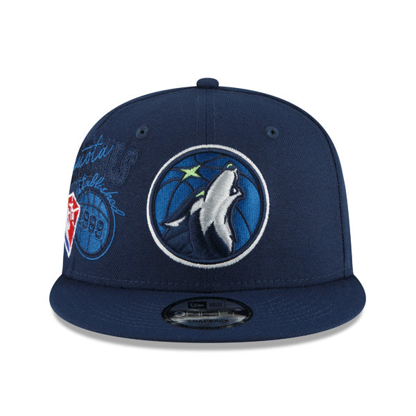 Minnesota Timberwolves New Era 2022 Back Half 9FIFTY Snapback Adjustable Hat - Navy