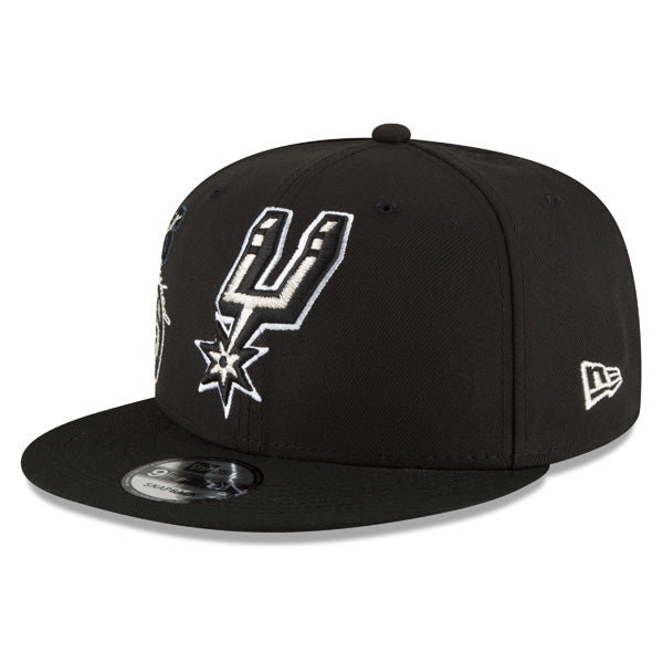 San Antonio Spurs New Era 2022 Back Half 9FIFTY Snapback Adjustable Hat - Black