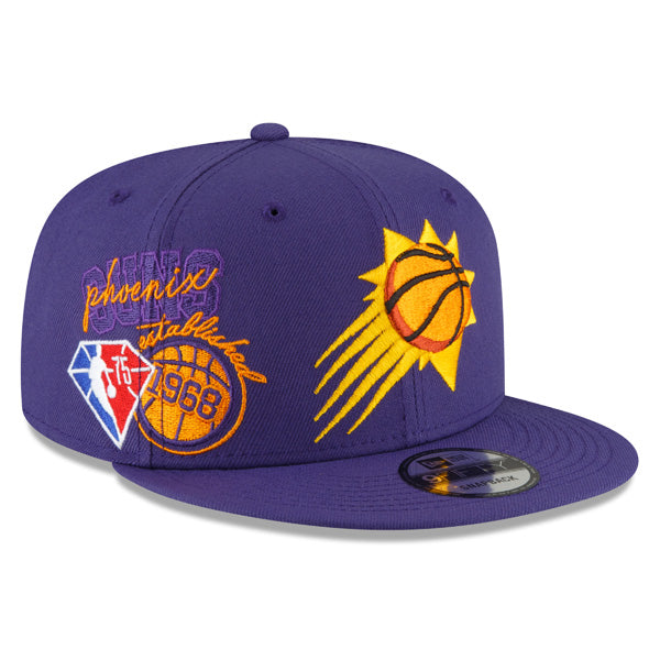 Phoenix Suns New Era 2022 Back Half 9FIFTY Snapback Adjustable Hat - Purple