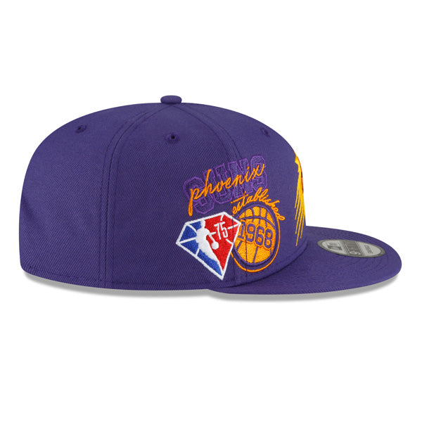 Phoenix Suns New Era 2022 Back Half 9FIFTY Snapback Adjustable Hat - Purple