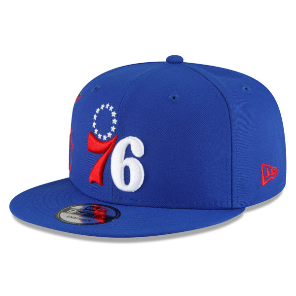 Philadelphia 76ers New Era 2022 Back Half 9FIFTY Snapback Adjustable Hat - Royal