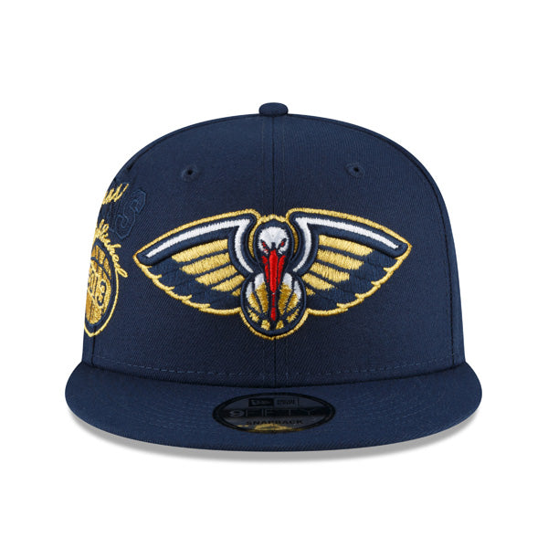 New Orleans Pelicans New Era 2022 Back Half 9FIFTY Snapback Adjustable Hat - Navy