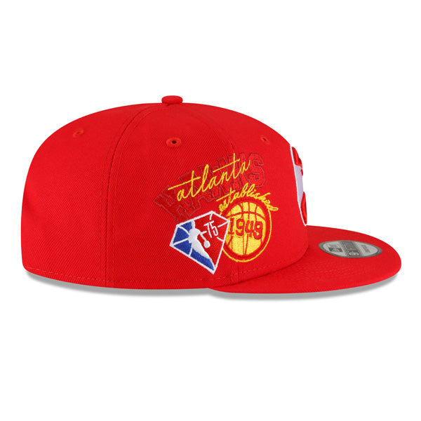 Atlanta Hawks New Era 2022 Back Half 9FIFTY Snapback Adjustable Hat - Red