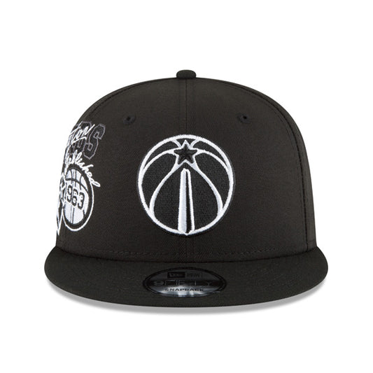 Washington Wizards New Era 2022 Back Half 9FIFTY Snapback Adjustable Hat - Black