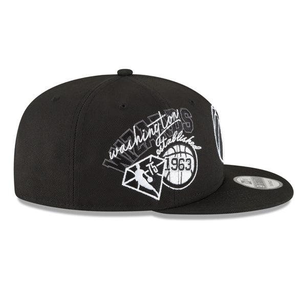 Washington Wizards New Era 2022 Back Half 9FIFTY Snapback Adjustable Hat - Black