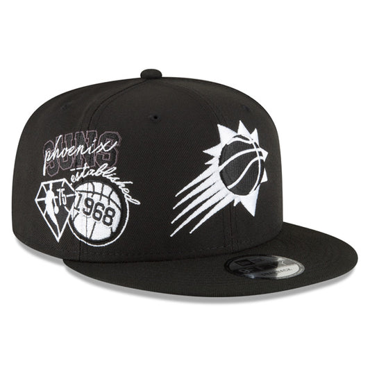 Phoenix Suns New Era 2022 Back Half 9FIFTY Snapback Adjustable Hat - Black