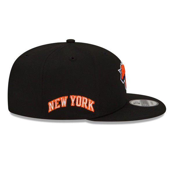 New York Knicks New Era NBA 2022 CITY EDITION Alternate 59Fifty Fitted Hat - Black/Orange