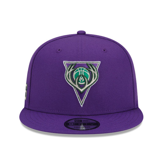 Milwaukee Bucks New Era NBA 2022 CITY EDITION Alternate 9Fifty Snapback Hat - Purple