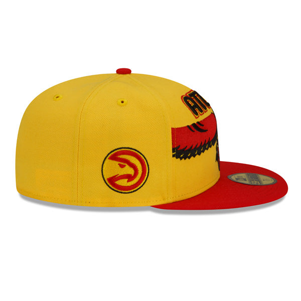Atlanta Hawks New Era NBA 2022 CITY EDITION Official 59Fifty Fitted Hat - Yellow/Red