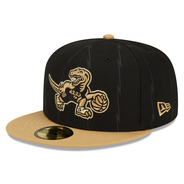 Toronto Raptors New Era NBA 2022 CITY EDITION Official 59Fifty Fitted Hat - Black/Gold