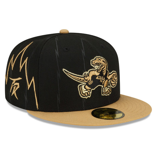 Toronto Raptors New Era NBA 2022 CITY EDITION Official 59Fifty Fitted Hat - Black/Gold