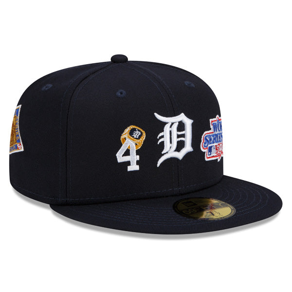 Detroit Tigers New Era MLB Exclusive COUNT THE RINGS 59Fifty Fitted Hat - Navy/Gray Bottom