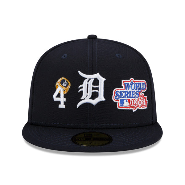 Detroit Tigers New Era MLB Exclusive COUNT THE RINGS 59Fifty Fitted Hat - Navy/Gray Bottom