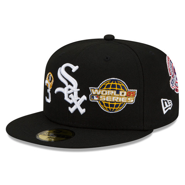 Chicago White Sox New Era MLB Exclusive COUNT THE RINGS 59Fifty Fitted Hat - Black/Gray Bottom