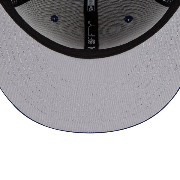 Los Angeles Dodgers New Era MLB Exclusive COUNT THE RINGS 59Fifty Fitted Hat - Royal/Gray Bottom