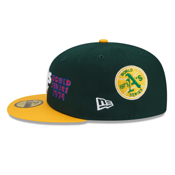 Oakland Athletics New Era MLB Exclusive COUNT THE RINGS 59Fifty Fitted Hat - Green/Gray Bottom