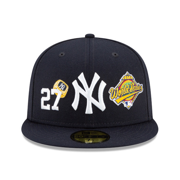 New York Yankees New Era MLB Exclusive COUNT THE RINGS 59Fifty Fitted Hat - Navy/Gray Bottom