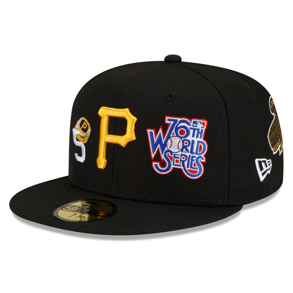 Pittsburgh Pirates New Era MLB Exclusive COUNT THE RINGS 59Fifty Fitted Hat - Black/Gray Bottom