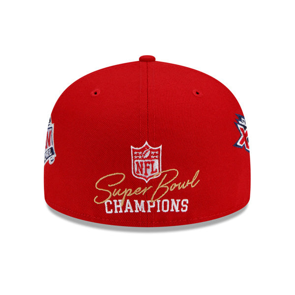 San Francisco 49ers New Era NFL Exclusive COUNT THE RINGS 59Fifty Fitted Hat - Red/Gray Bottom