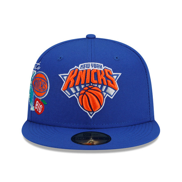 New York Knicks New Era NBA Exclusive CLUSTER 59Fifty Fitted Hat - Royal/Gray Bottom