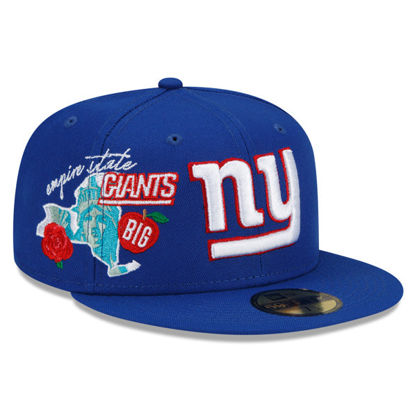 New York Giants New Era NFL Exclusive CLUSTER 59Fifty Fitted Hat - Royal/Gray Bottom