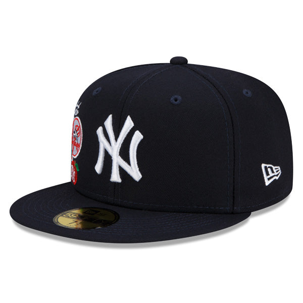 New York Yankees New Era MLB Exclusive CLUSTER 59Fifty Fitted Hat - Navy/Gray Bottom