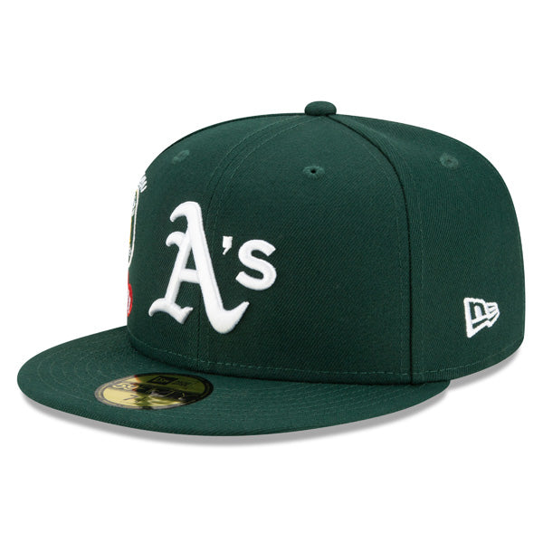 Oakland Athletics New Era MLB Exclusive CLUSTER 59Fifty Fitted Hat - Green/Gray Bottom