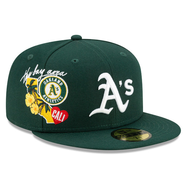 Oakland Athletics New Era MLB Exclusive CLUSTER 59Fifty Fitted Hat - Green/Gray Bottom