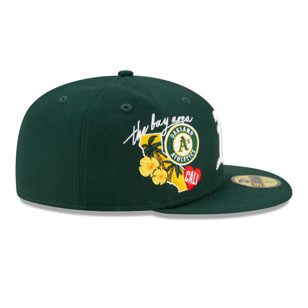Oakland Athletics New Era MLB Exclusive CLUSTER 59Fifty Fitted Hat - Green/Gray Bottom