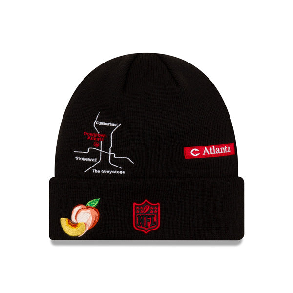 Atlanta Falcons New Era CITY TRANSIT Cuffed Knit NFL Hat - Black