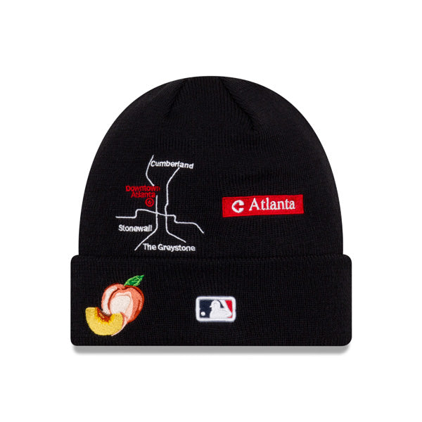 Atlanta Braves New Era WORLD SERIES CITY TRANSIT Cuffed Knit MLB Hat - Navy