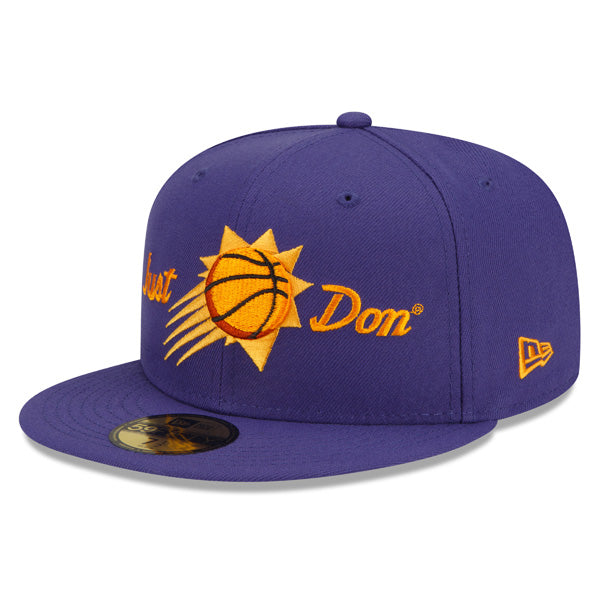 Phoenix Suns JUST DON NBA Exclusive New Era 59Fifty Fitted Hat - Purple/Gray UV
